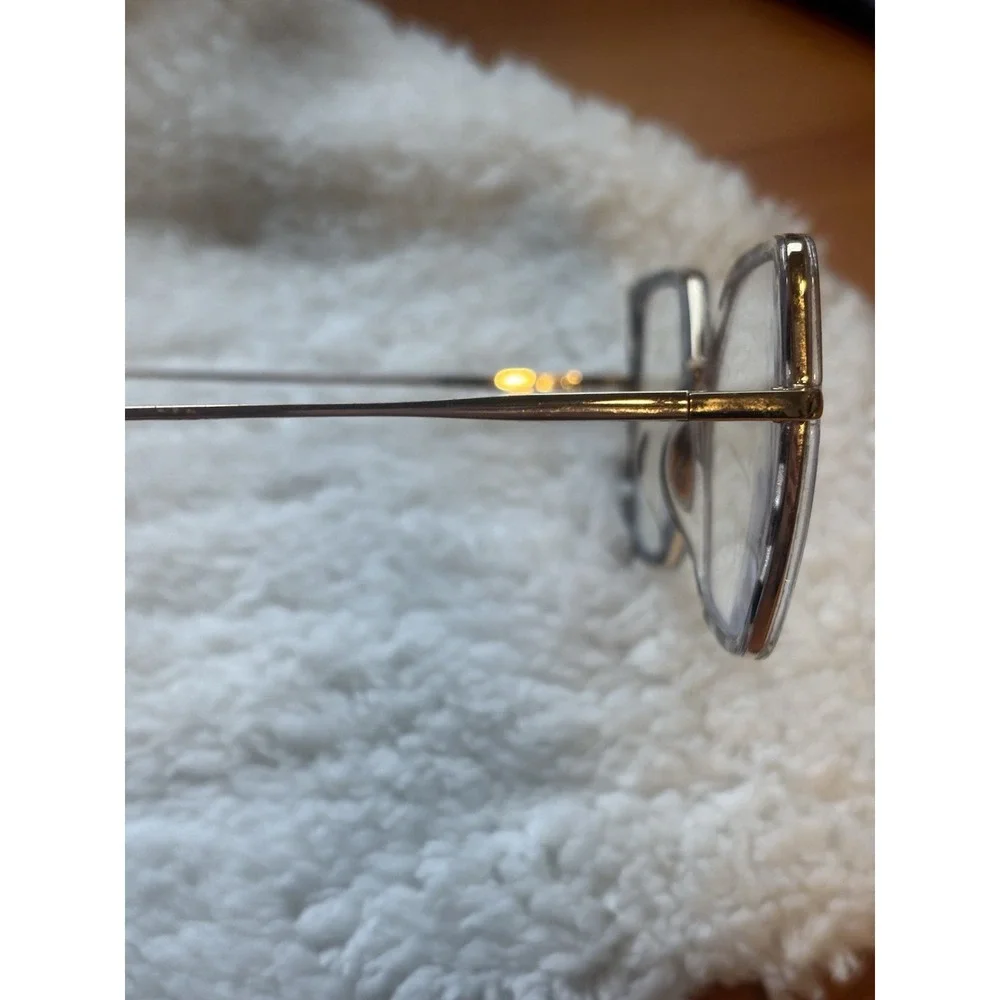 Square Eyeglass Frames Mixed-color Transparent Polygonal Metal Glasses For Women